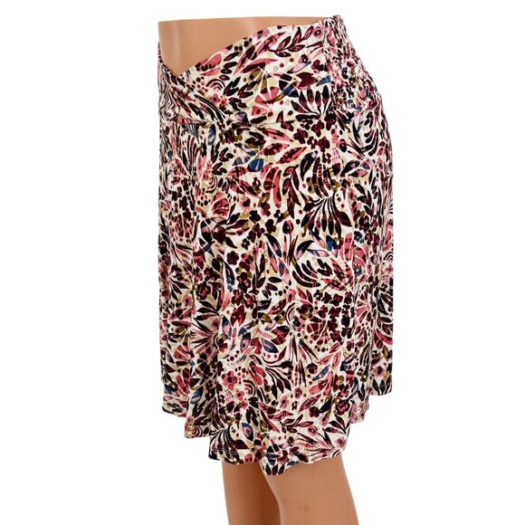 NWT Lascana Floral Print Crisscross Waist Smocked Back Flowy Twirl Mini Skirt - Picture 7 of 16